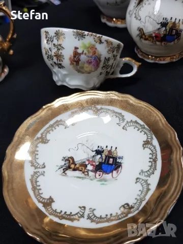 порцеланов сервиз за кафе, снимка 6 - Антикварни и старинни предмети - 48403230
