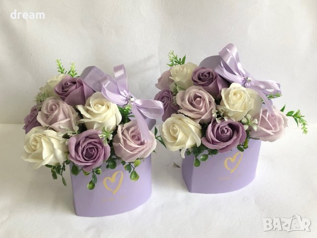 Букет от ароматни сапунени рози, снимка 2 - Подаръци за рожден ден - 39571142