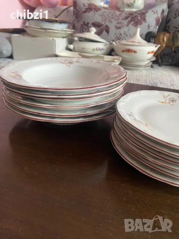 ⚜️Български порцеланови чинии на Изида, снимка 4 - Чинии - 52518584