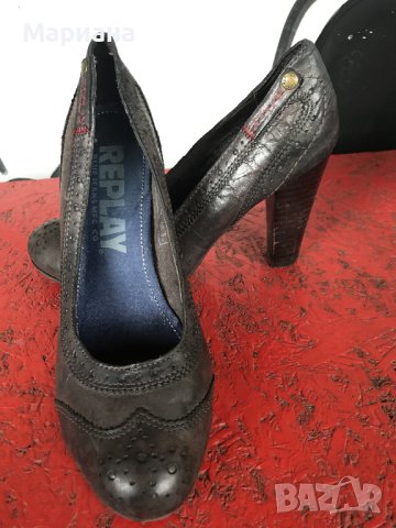 Кожени обувки Replay, снимка 1 - Дамски обувки на ток - 41746600