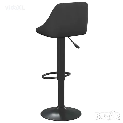 vidaXL Бар табуретки, 2 бр, черни, кадифе, снимка 6 - Столове - 56147112