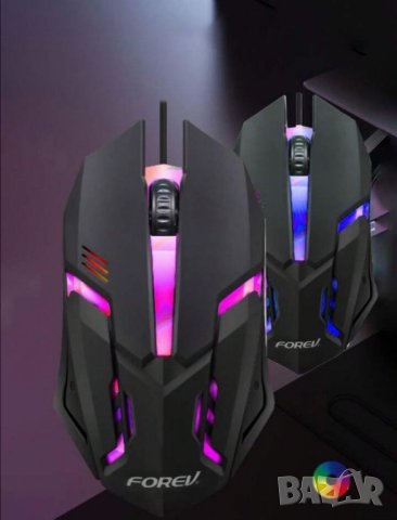 Светеща гейминг оптична мишка, снимка 2 - Геймърски - 41755747