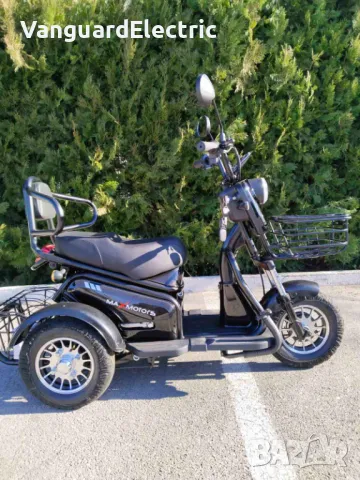 Двуместна електрическа триколка Vanguard Pudding 1800W-48V-20Ah - BLACK, снимка 3 - Инвалидни колички - 43641379