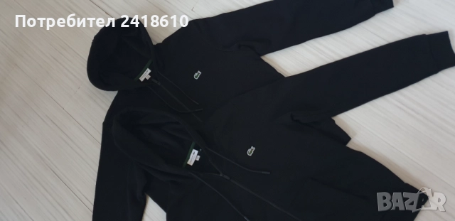 Lacoste Classic Fit Mens Hoodie Full Zip  Size M и XL НОВО! 2бр. ОРИГИНАЛ! Мъжки Суичери!