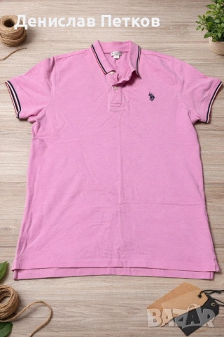 Розова мъжка тениска U.S. Polo