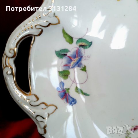 Барокова антикварна порцеланова чиния купа Англия, снимка 6 - Други ценни предмети - 41543696