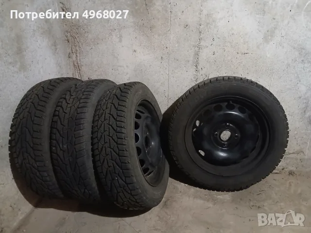 Продавам зимни гуми с джанти 165/65/15