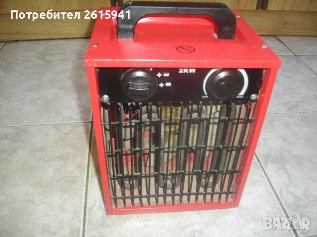 Немски-2 KW-Profi Elektrohelzer-Печка/Метален Ел.Отоплител-2 Киловата/2000 Вата-Професионален, снимка 1