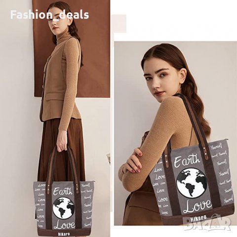 Нова Дамска чанта платнена голяма ежедневна през рамо за пазар спорт, снимка 5 - Чанти - 39281065