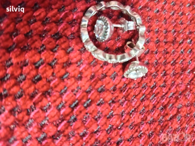 сребърен пръстен и обеци пандора , снимка 2 - Обеци - 53446148