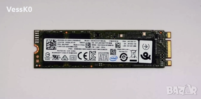 Intel SSD Pro 180GB M.2 SATA 2280