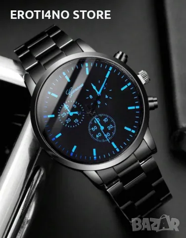 ‹Варцов рьчен часовник с черна стоманена лента, снимка 4 - Други - 49171485