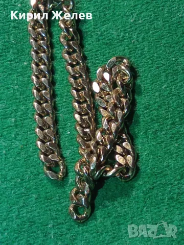 СТАРА ЗДРАВА РЕТРО ПЛЕТКА ПОЗЛАТЕНА МЕДНА ВЕРИЖКА КЮСТЕК СИНДЖИР 37377, снимка 11 - Антикварни и старинни предмети - 47316032