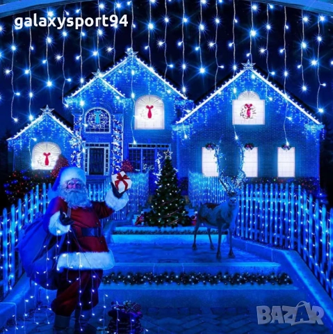 Бяла Светеща завеса 75метра х 60см с Флаш Ефект тип Висулка, снимка 4 - Футбол - 51645470