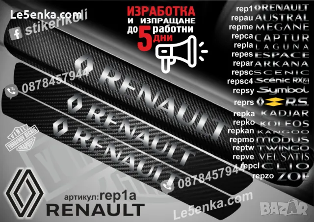 ПРАГОВЕ карбон RENAULT AUSTRAL фолио стикери repau, снимка 3 - Аксесоари и консумативи - 44065430