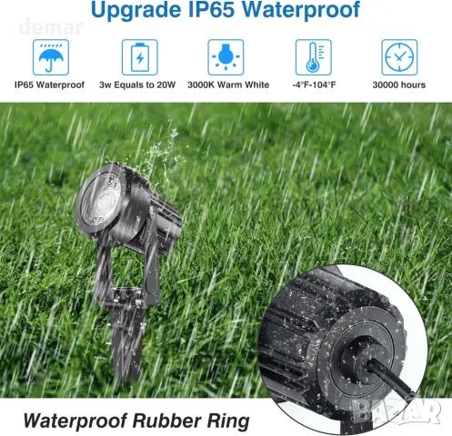 NATPOW градински светлини, градински светлини с колче, 6 броя, снимка 5 - Други - 49823543