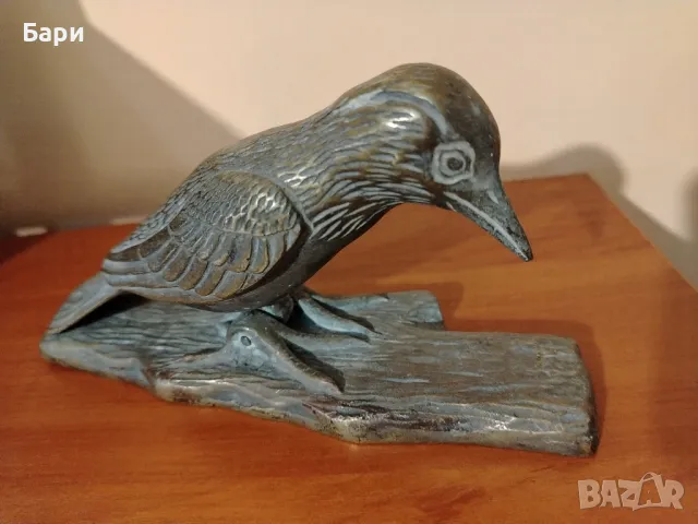 Старо бронзово чукало за врата - Кълвач, снимка 7 - Антикварни и старинни предмети - 48143691