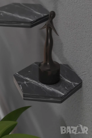 Рафтчета за стена/Комплект от 3 шестоъгълни етажерки за стена 5 цвята, снимка 9 - Етажерки - 52305084