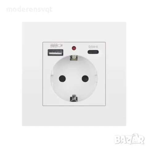Електрически контакт 16A с USB и Type-C 250V 3500W, снимка 5 - Ключове, контакти, щепсели - 56167445