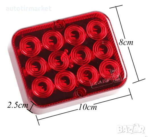 LED Стоп за мъгла 100х80х25мм – NA123, снимка 2 - Аксесоари и консумативи - 56053337