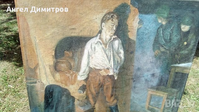 Йорданка Николова преди смъртта си маслена картина платно 1958 г , снимка 13 - Картини - 41551122