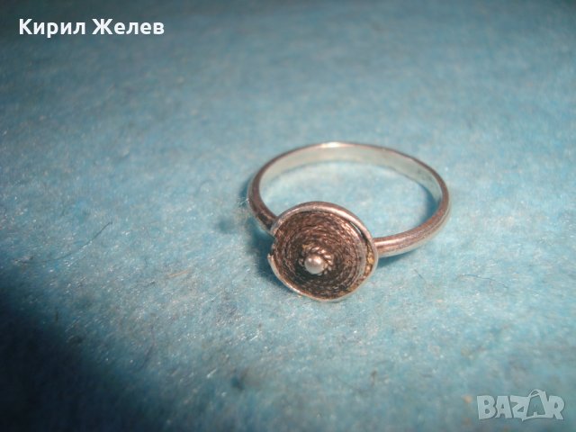 СТАР СРЕБЪРЕН ПРЪСТЕН СРЕБРО 925 РЪЧНА МАЙСТОРСКА ИЗРАБОТКА АНГЛИЯ 25817, снимка 3 - Пръстени - 35828329