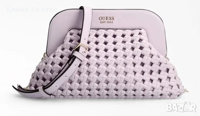 Guess Дамска чанта Sicilia Frame Clutch с магнитно закопчаване