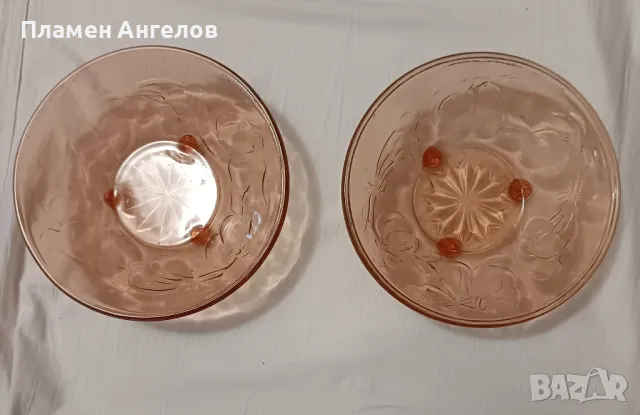 Стари стъклени фруктиери от 60те години. , снимка 3 - Аксесоари за кухня - 48308985