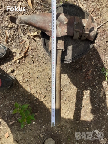 Стара немска окопна кирко-брадва ВСВ, снимка 5 - Антикварни и старинни предмети - 53294773