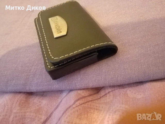 Лукойл калъвче за визитки карти естествена кожа ново, снимка 4 - Портфейли, портмонета - 53800434