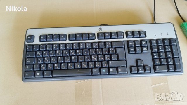 Клавиатура  HP KU-0316, Черно/сиво - silver/black - кирилица, снимка 3 - Клавиатури и мишки - 41817098