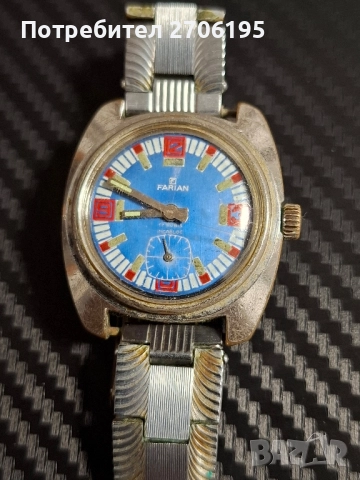 Мъжки часовник Farian incabloc - 17 камъка , снимка 3 - Мъжки - 52618098