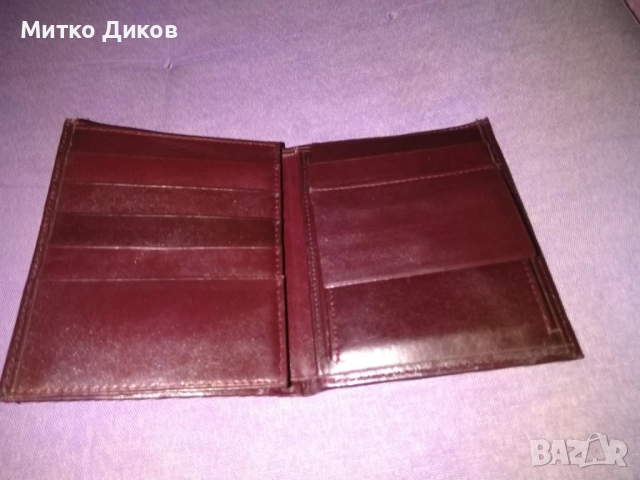 Портфейл АМ марков нов винтидж Западна Германия естествена кожа 125х100мм, снимка 5 - Портфейли, портмонета - 51720208