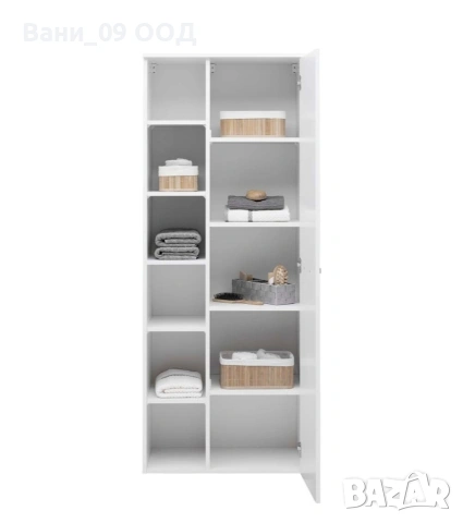 168,5см! Голяма етажерка за баня в бял гланц, снимка 4 - Етажерки - 53271873