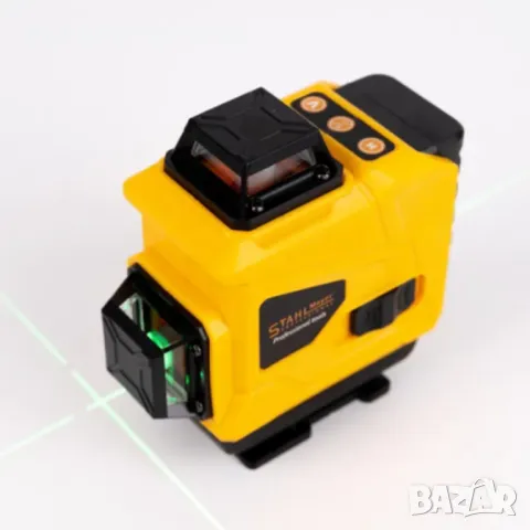4D лазерен нивелир с 16 линии (четири точков), самонивелиращ се, със зелен лазер StahlMayer