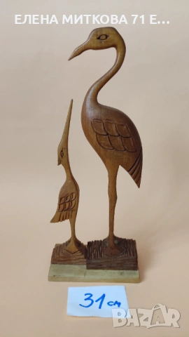 Дървени фигури на птици -ръчна изработка, снимка 5 - Други ценни предмети - 53788121