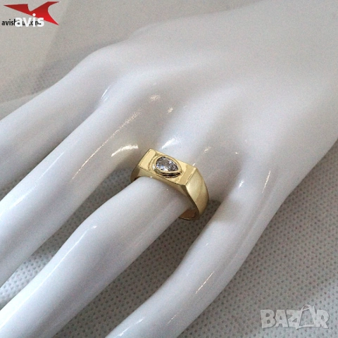 Пръстен с 14К златно покритие 224845, снимка 4 - Пръстени - 53411038