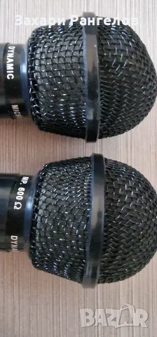 🎤 Комплект от 2 кабелни динамични МИКРОФОНА – работещи, снимка 3 - Микрофони - 56129413