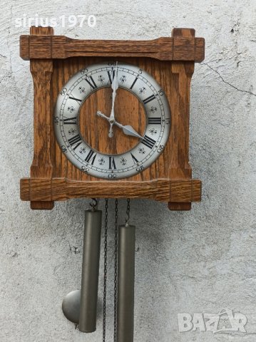 дървен немски стенен часовник jvs, снимка 1 - Стенни часовници - 41634656