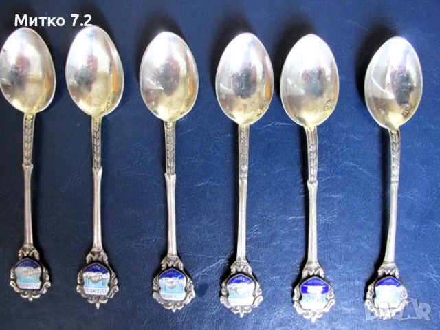 Комплект турски сребърни лъжички, снимка 3 - Антикварни и старинни предмети - 50858196