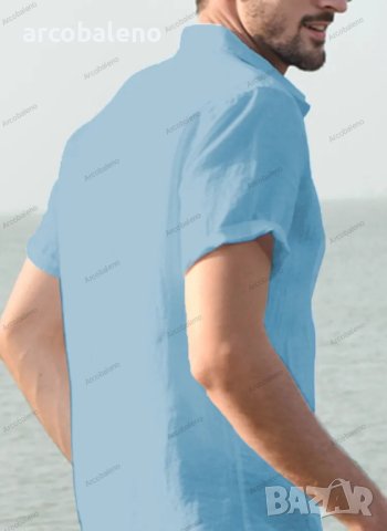 Мъжка лятна риза с къс ръкав, 6цвята - 023 , снимка 6 - Ризи - 41552427