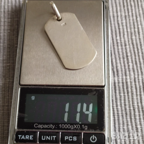 Сребърна плочка, сребро, снимка 3 - Колиета, медальони, синджири - 53300763