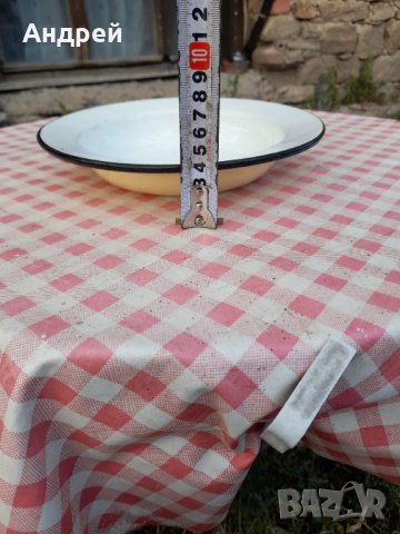 Стара емайлирана паница #11, снимка 6 - Антикварни и старинни предмети - 33961436