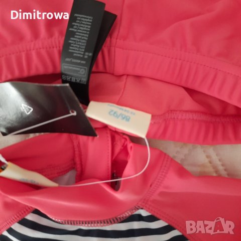 р-р86-92см 2 части с UV защита бански  момиче, снимка 3 - Бебешки бански - 42470828