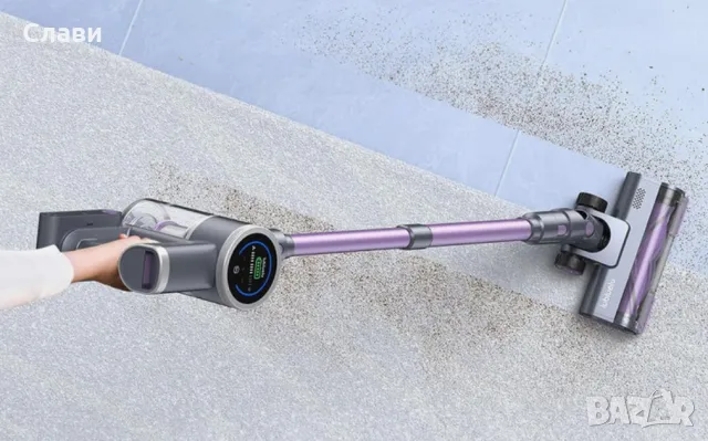 Безжична вертикална прахосмукачка Lubluelu 202, 220 W, HEPA филтър, Лилав, снимка 12 - Прахосмукачки - 49891951