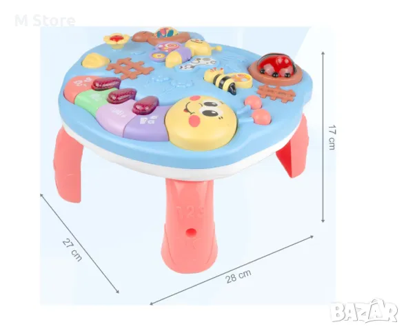 Интерактивна маса за деца и бебета, светлини и звуци,, снимка 3 - Образователни игри - 48044347
