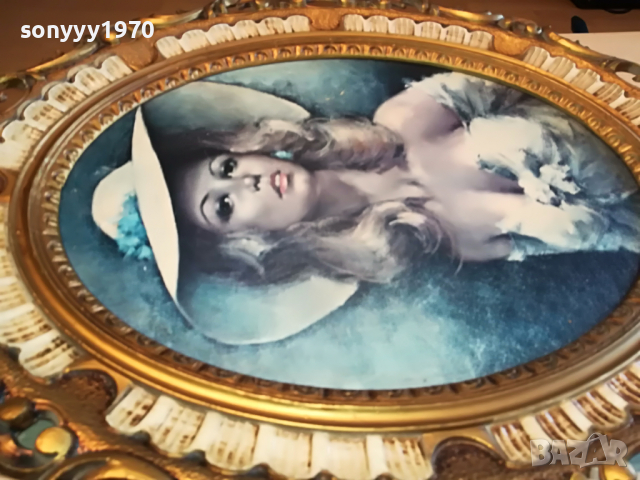 КАРТИНА КРАСИВА ДАМА-ВНОС ГЕРМАНИЯ 70Х60СМ 0704221216, снимка 4 - Антикварни и старинни предмети - 36375064