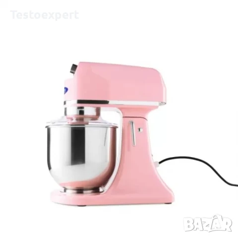 Планетарен миксер 7 литра – пастелно розов, с 11 скорости и накланяща се глава, снимка 11 - Обзавеждане на кухня - 50790603