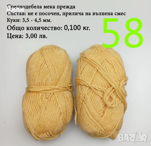 Евтини прежди в малки количества - нови и остатъци , снимка 14 - Други - 52029790