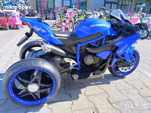 KAWASAKI акумулаторен мотор NINJA син, снимка 11 - Детски велосипеди, триколки и коли - 53569664